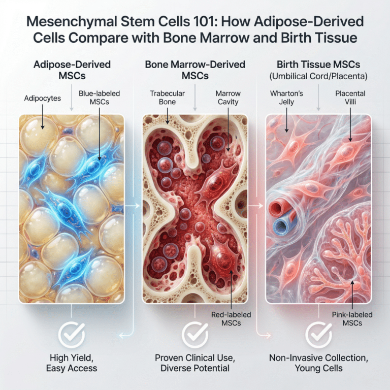 Mesenchymal Stem Cells 101: How Adipose-Derived Cells Compare with Bone Marrow and Birth Tissue