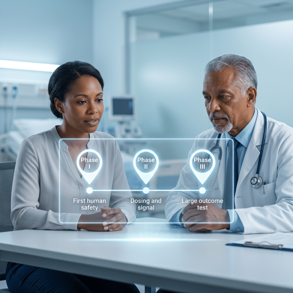 What ClinicalTrials.gov Phase I, II, and III Actually Mean for Patients