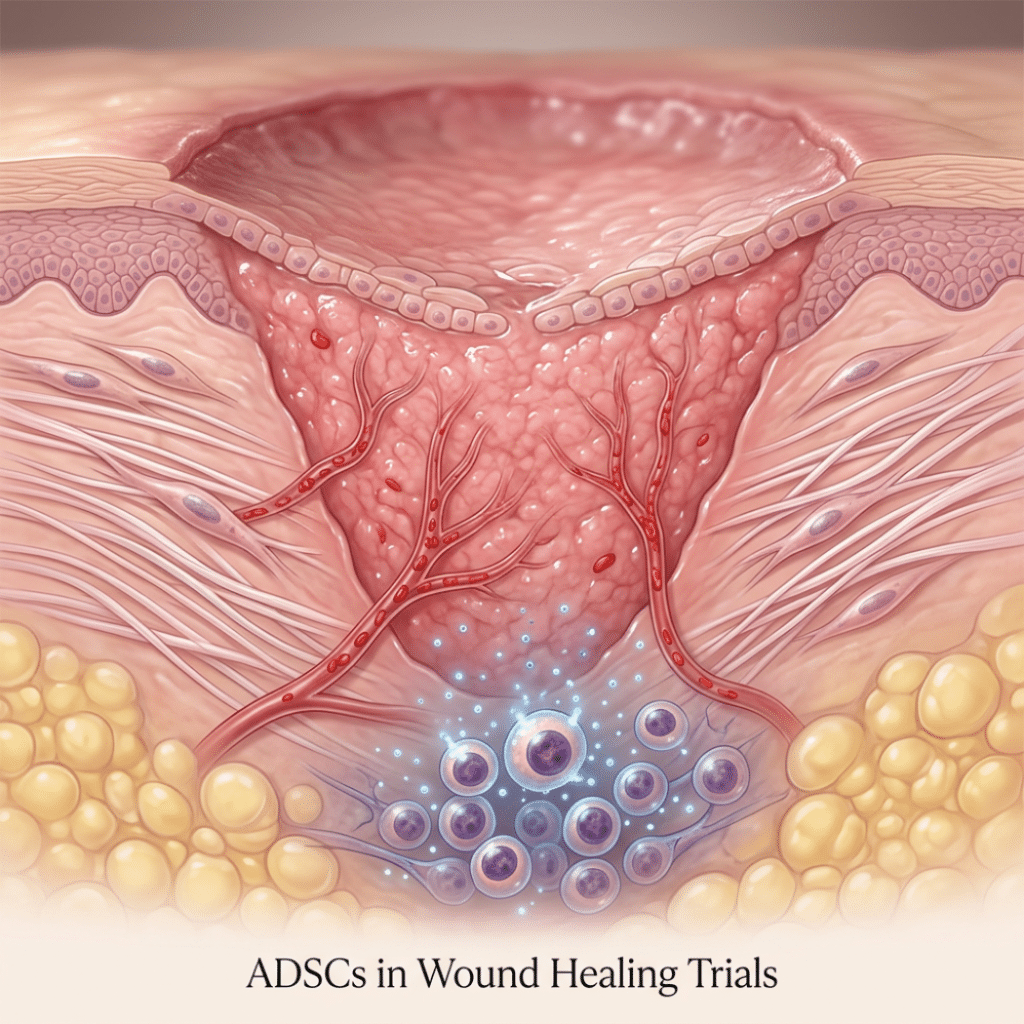 Adipose-Derived Stem Cells in Wound Healing Research: A Deeper Look at Published Trials