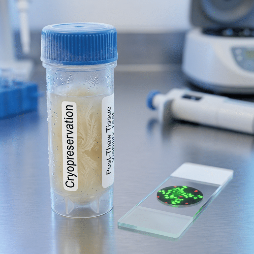 What Is Cryopreservation and How Is Tissue Viability Measured After Thawing?