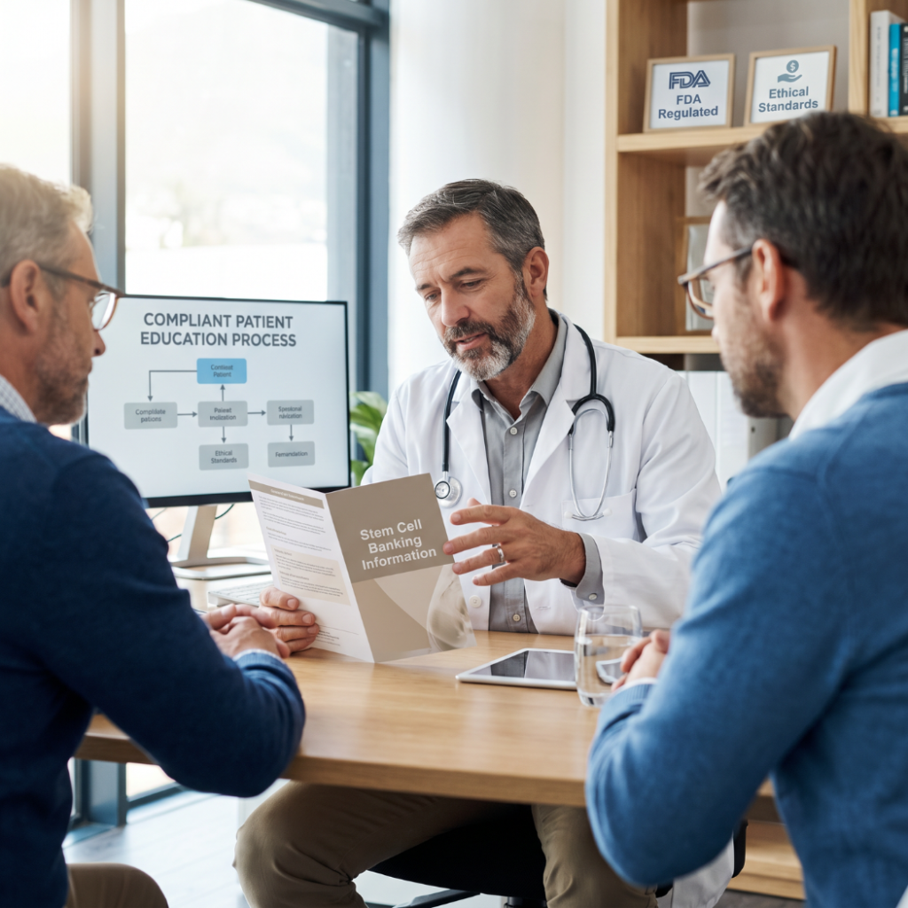 How to introduce stem cell banking to patients without overstepping compliance lines