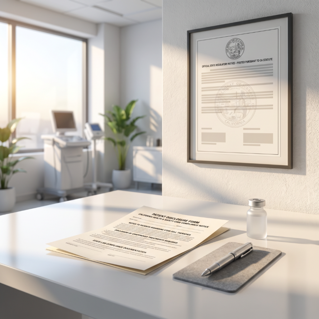 California'S Stem Cell Disclosure Law: What Providers Operating In Ca Must Post, Say, And Document 1 June 6