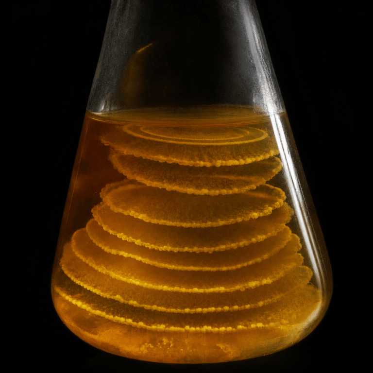 Passage Number tracked across stacked culture plates in a laboratory flask