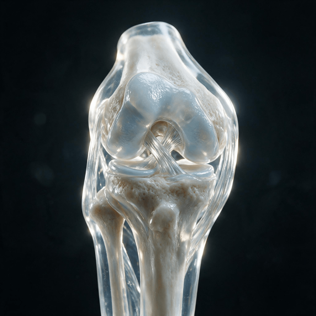 Cartilage Regeneration Research In 2026: A Patient'S Guide To What Is Being Studied 1 Cartilage regeneration shown on a translucent anatomical model of a knee joint