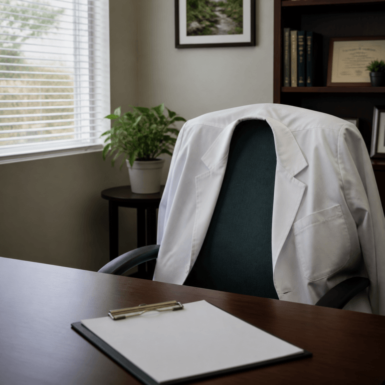 Erectile Dysfunction Research setting shown as an empty urology consultation office