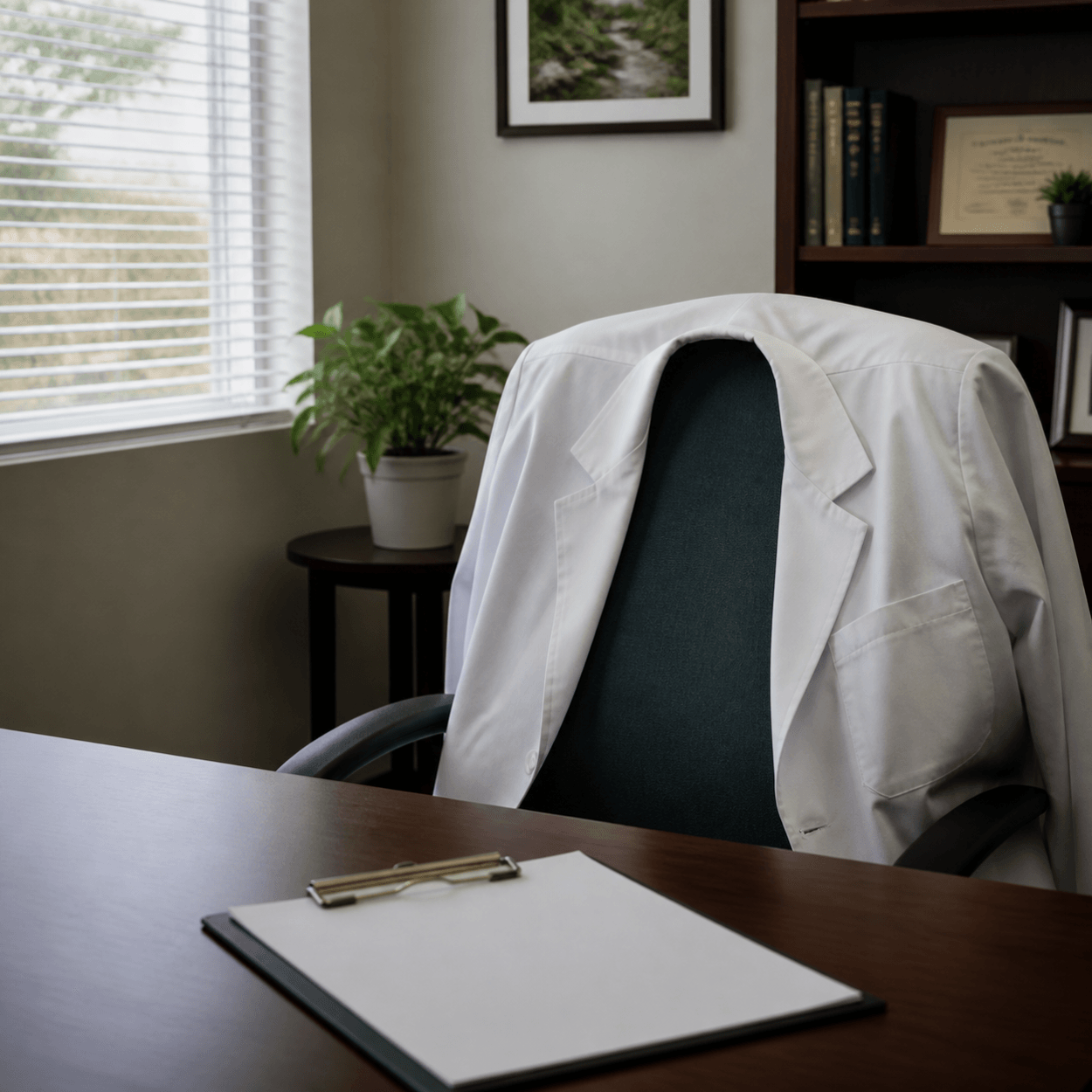 Erectile dysfunction research setting shown as an empty urology consultation office