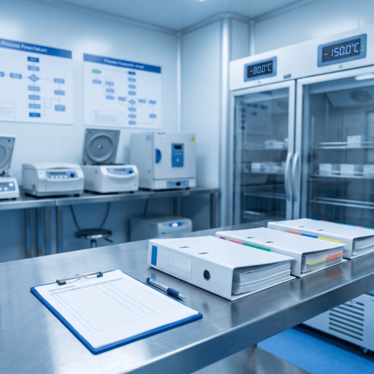 Laboratory analyzers, a glass front refrigerator and binders, the infrastructure behind stem cell market figures